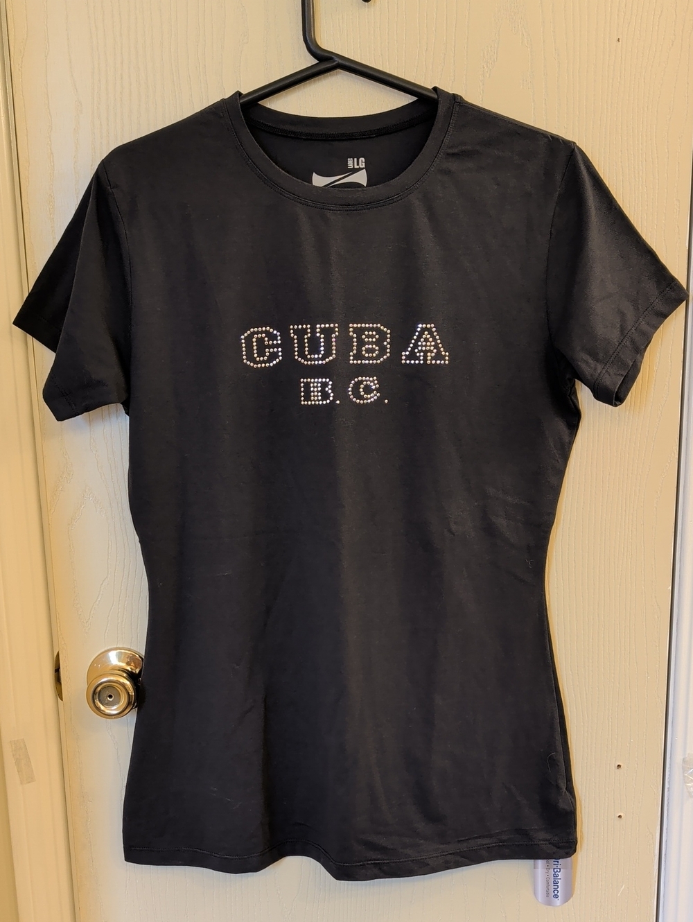 Cuba B.C. Studded Graphic Tee Black Size L NWT | Cotton Blend Dri-Balance